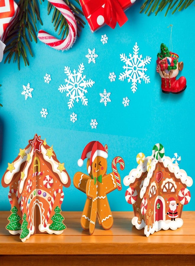 Eternity sky 36Sets Christmas Gingerbread House Crafts Kit Make Your Own 3D Ginger Houses Xmas Tree Classroom DIY Activities Party Favors Bulk - Image 5